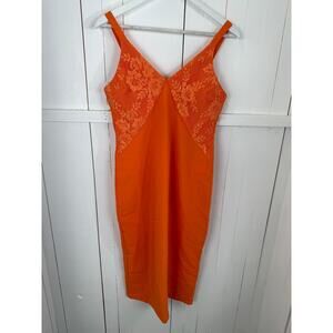 AS by DF Orange Silk Tank Midi Dress S New With Tags